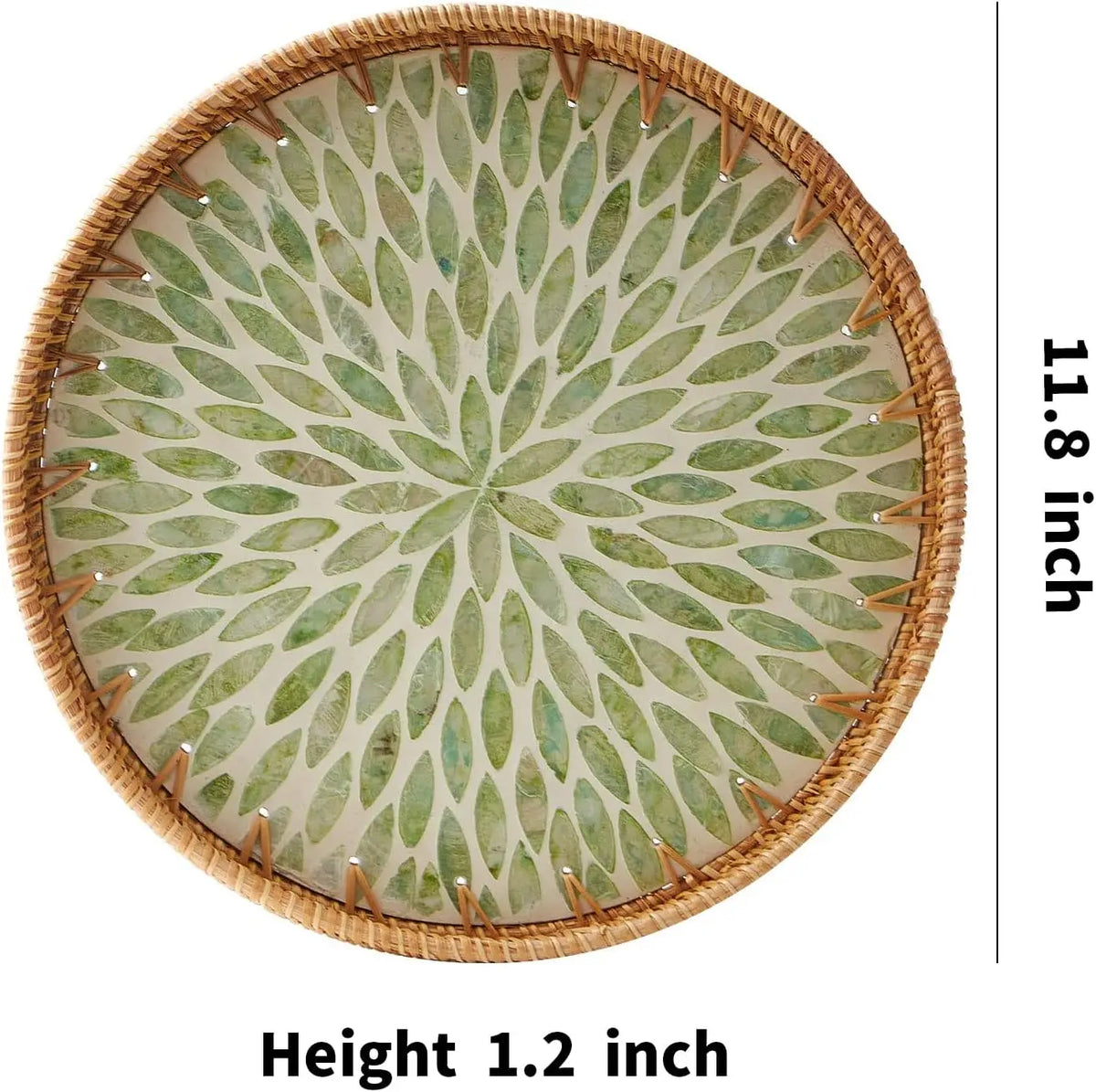 Grammie's Rattan and Pearl  Serving Tray
