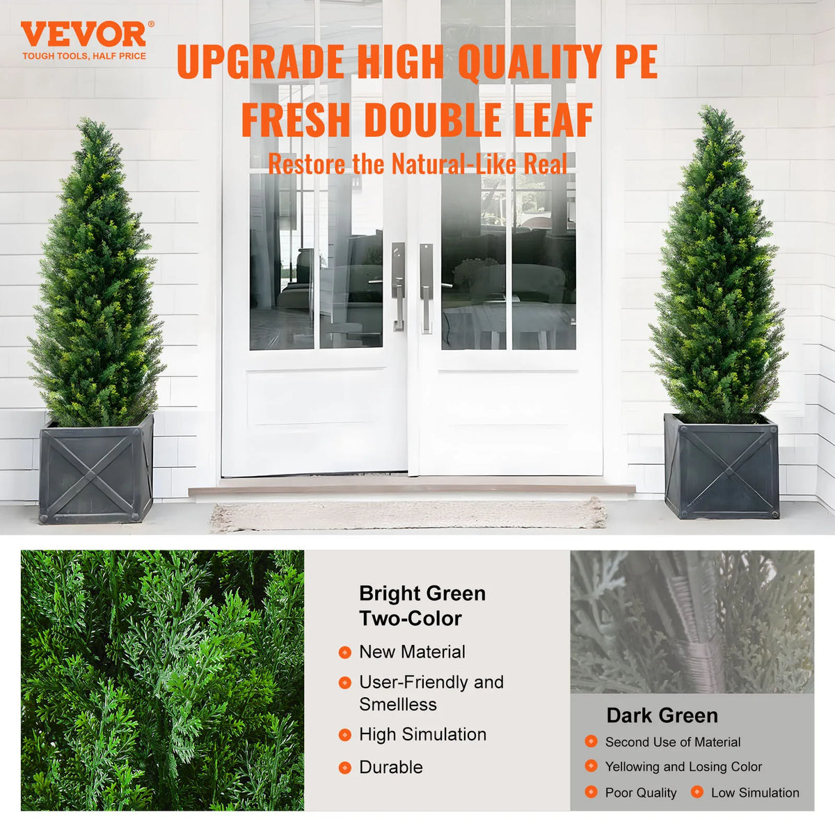 Grammie's Artificial Cedar Topiary Trees- Set of 2