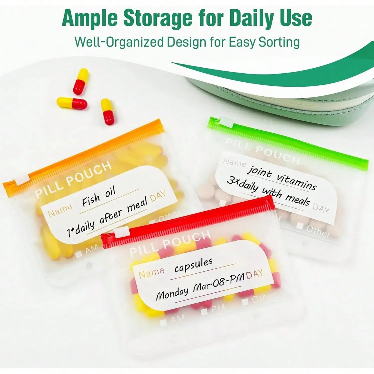 Grammie's Travel Pill Pouches - Simple. Slim and Organized