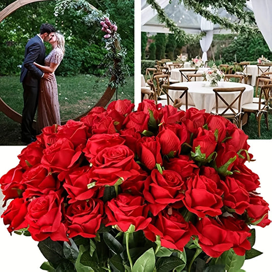 20pcs Realistic Artificial Rose Bouquet for Weddings, Birthdays, and More for Floral Arrangements and Home Decor