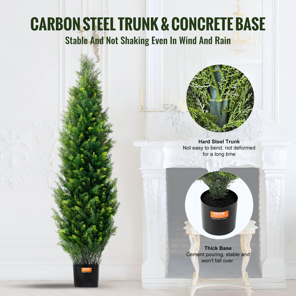 Grammie's Artificial Cedar Topiary Trees- Set of 2