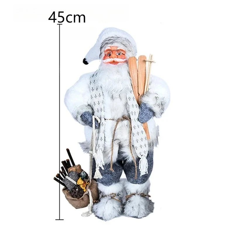 Large Santa Claus Merry Christmas Decorations for Home Happy New Year 2026 Santa Claus Doll Window Decorations Home gift
