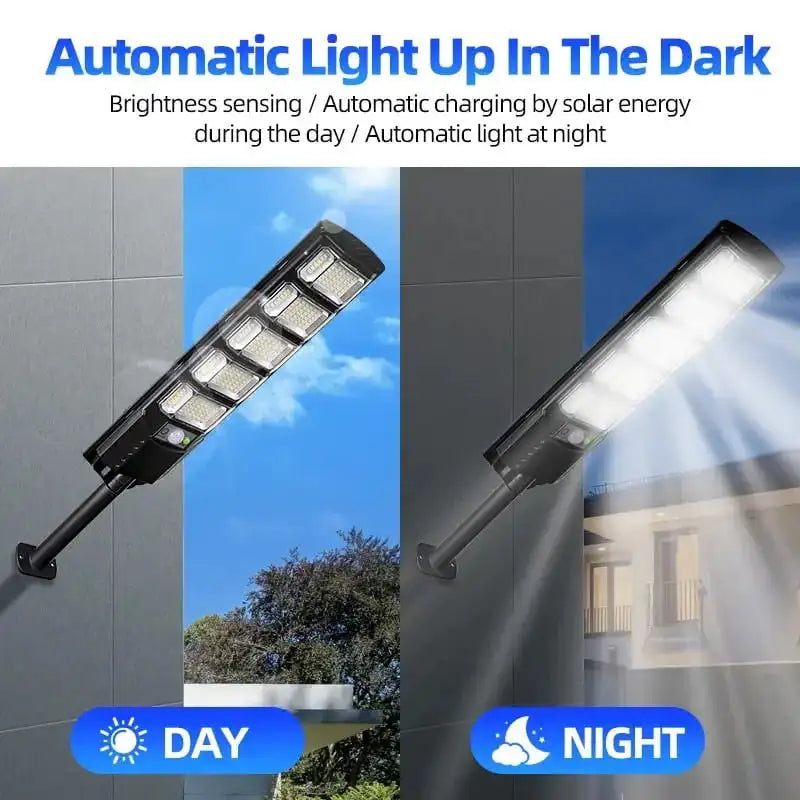Solar Street Light 320 LED 520000 Lumens 6500K Motion Sensor with Remote