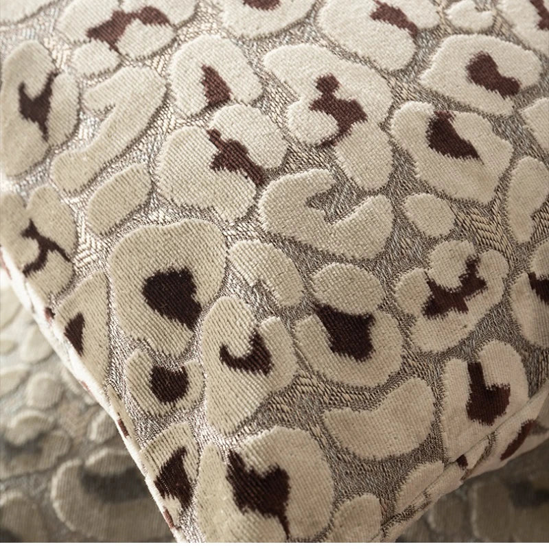 Luxury 3D Leopard Print Sherpa Pillow Cover 18x18Inch Blue Beige Brown Coffee Grey Red Black Soft Decorative Throw Cushion Case
