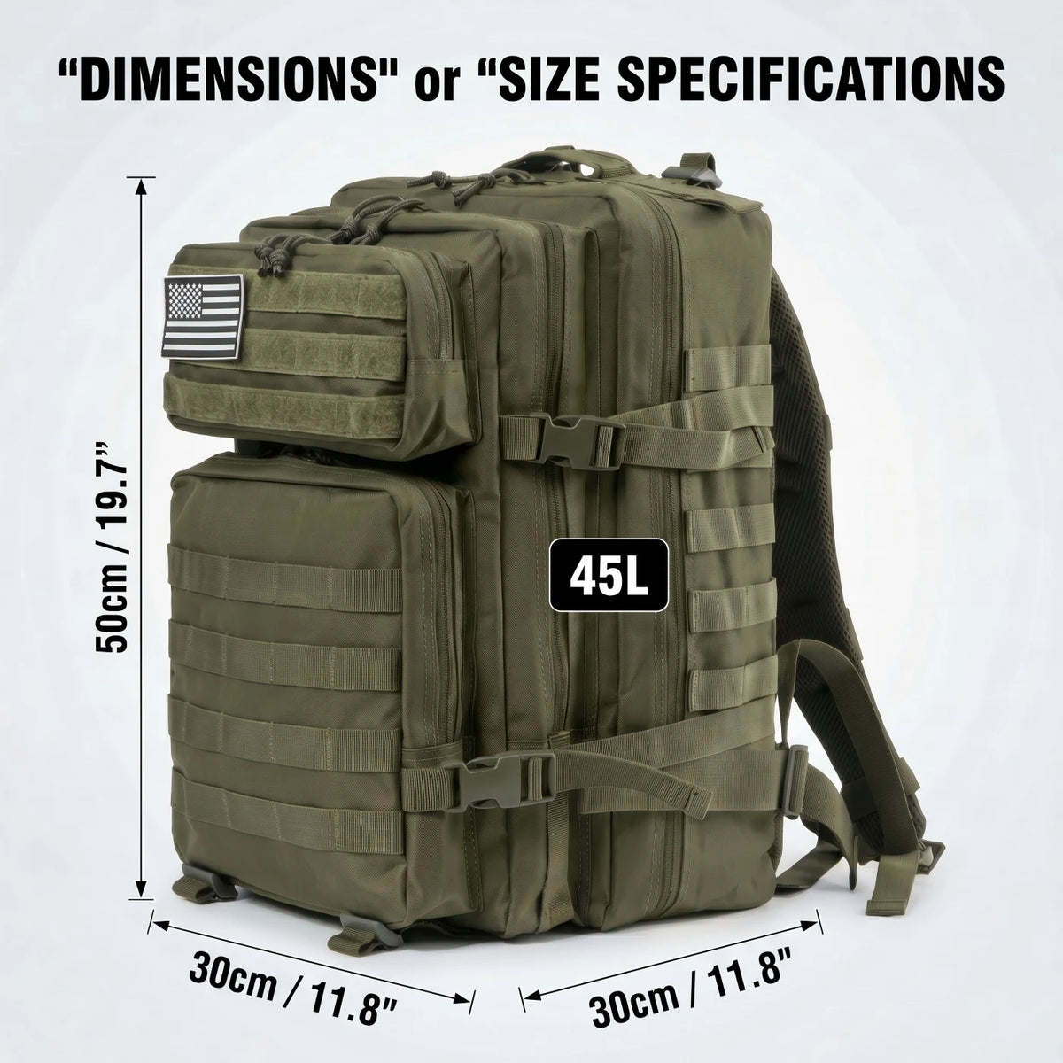 Grammie's 45L Carry On Travel Backpack - Room for Everything