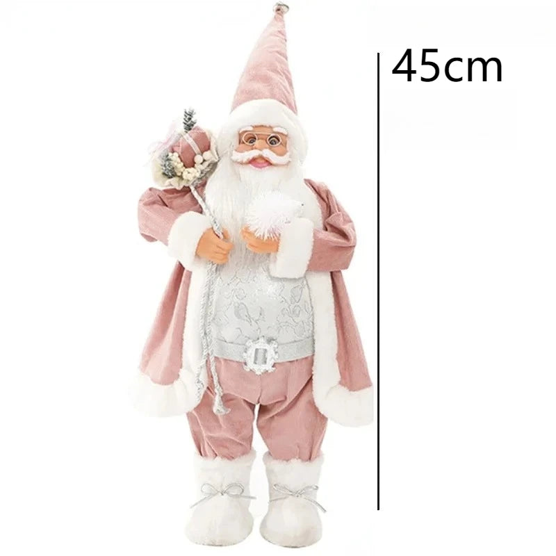 Large Santa Claus Merry Christmas Decorations for Home Happy New Year 2026 Santa Claus Doll Window Decorations Home gift