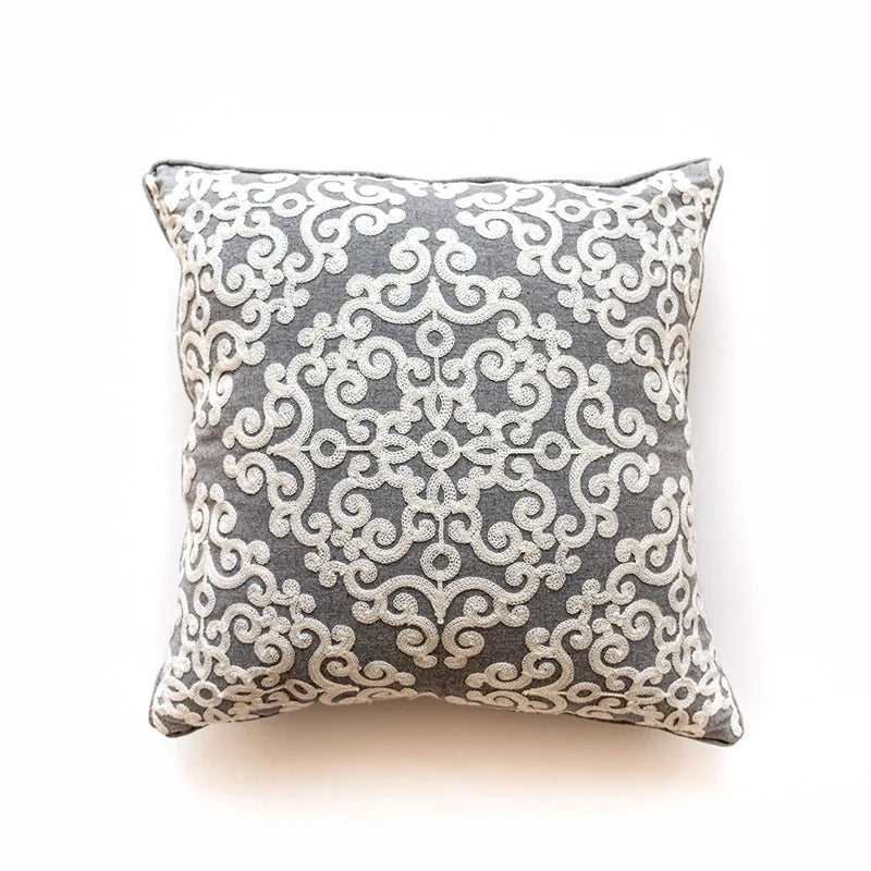 Nordic Ethnic Style Cushion Cover Cotton Moroccan Handmade Embroidery Cotton Tassel Throw Pillow Cover Living Room Home Decor