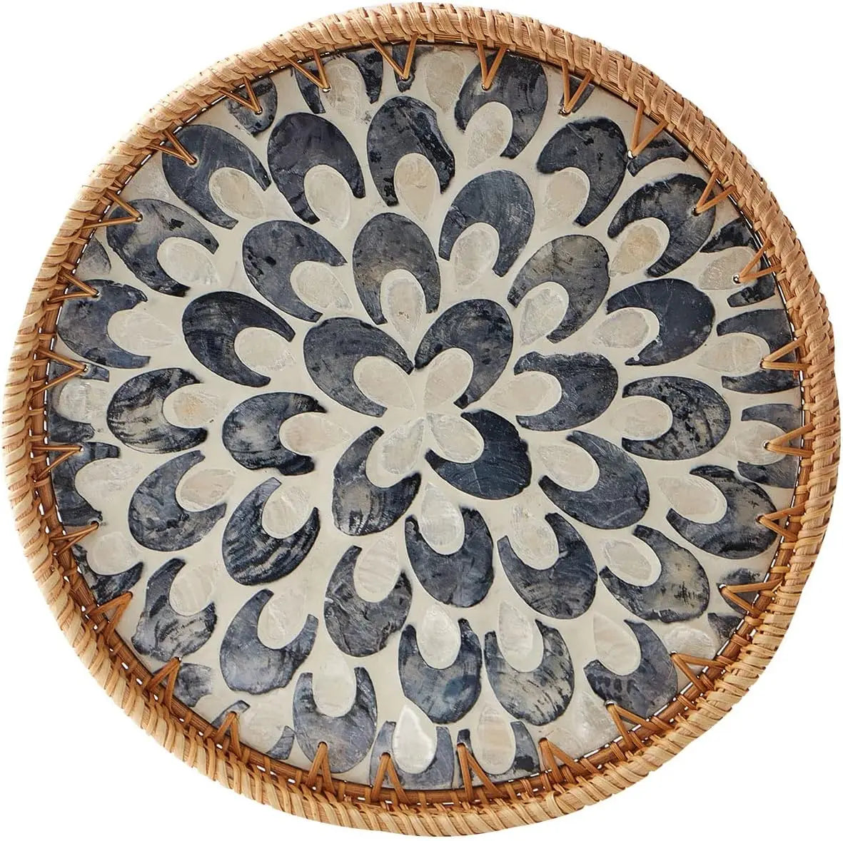 Grammie's Rattan and Pearl  Serving Tray