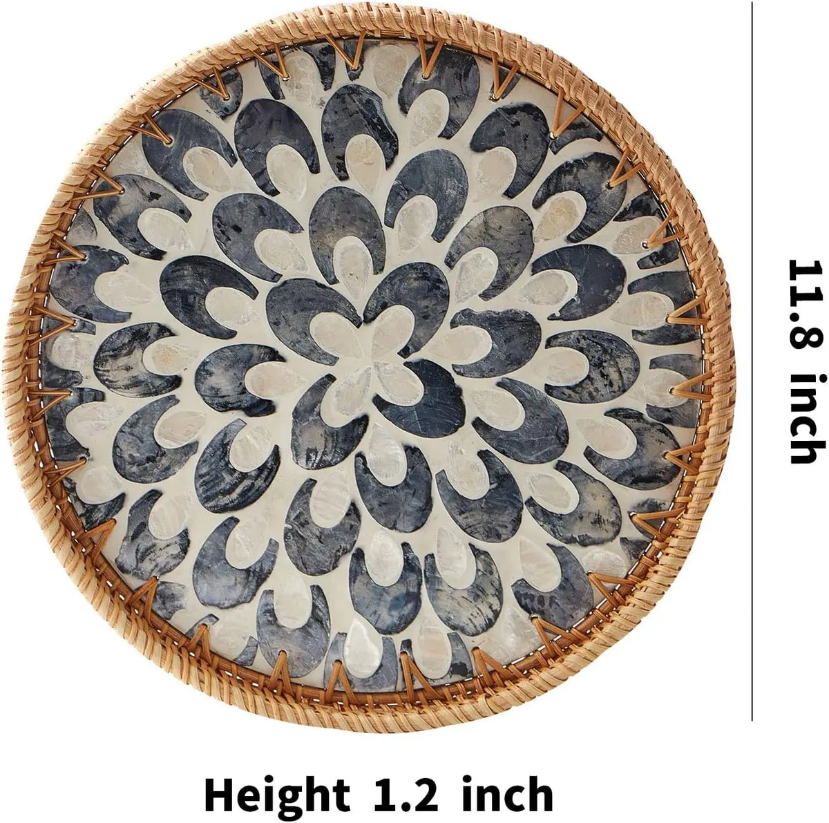 Grammie's Rattan and Pearl  Serving Tray