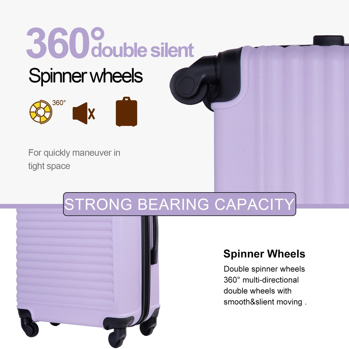 Travehouse Hardshell Carry On Luggage Airline Approved 20", Small Suitcase With Spinner Wheels