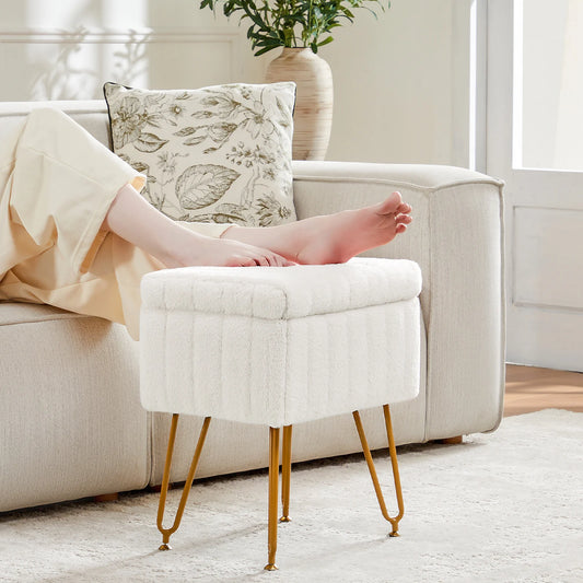 Grammie's Hide your Stuff Fuzzy Ottoman