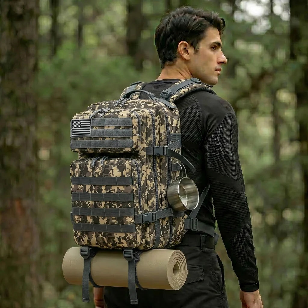 Grammie's 45L Carry On Travel Backpack - Room for Everything