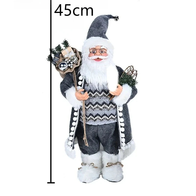 Large Santa Claus Merry Christmas Decorations for Home Happy New Year 2026 Santa Claus Doll Window Decorations Home gift