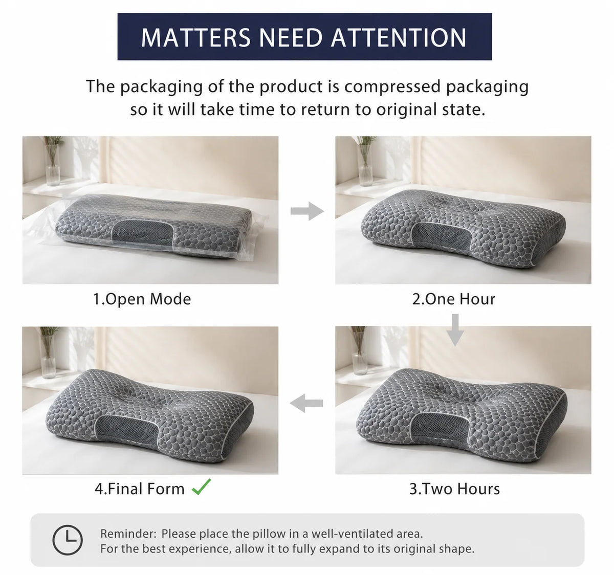 Soybean Fiber Ergonomic Cervical Pillow for Neck Support, Contour Sleeping Pillow for Side Back Sleepers, Breathable Support Pillow for Head Neck & Shoulders
