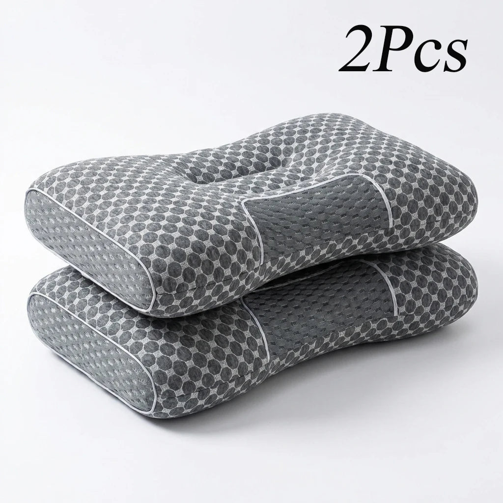 Soybean Fiber Ergonomic Cervical Pillow for Neck Support, Contour Sleeping Pillow for Side Back Sleepers, Breathable Support Pillow for Head Neck & Shoulders