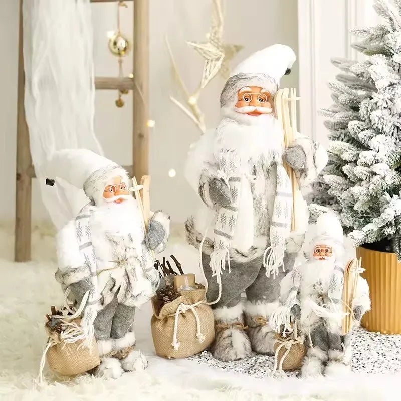 Large Santa Claus Merry Christmas Decorations for Home Happy New Year 2026 Santa Claus Doll Window Decorations Home gift